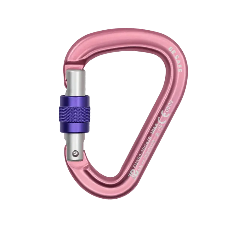 Mosquetón HMS Beal Be Safe Screw 28 kN Pink | Nevasol 1