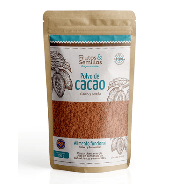 Polvo De Cacao Clavos Y Canela * 200 Gr Frutos Y Semillas