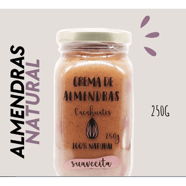 Crema De Almendras 250Gr Natural Cacahuates