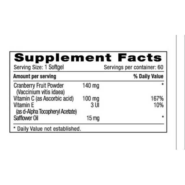 Cranberry 140 Mg 60 Sg Systems