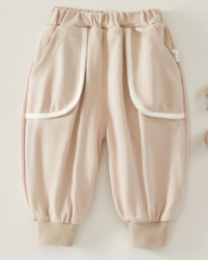 Pantalón Bebé Nube Suave Blanco Crema – 100% Algodón Elasticado que Acompaña Cada Movimiento 1