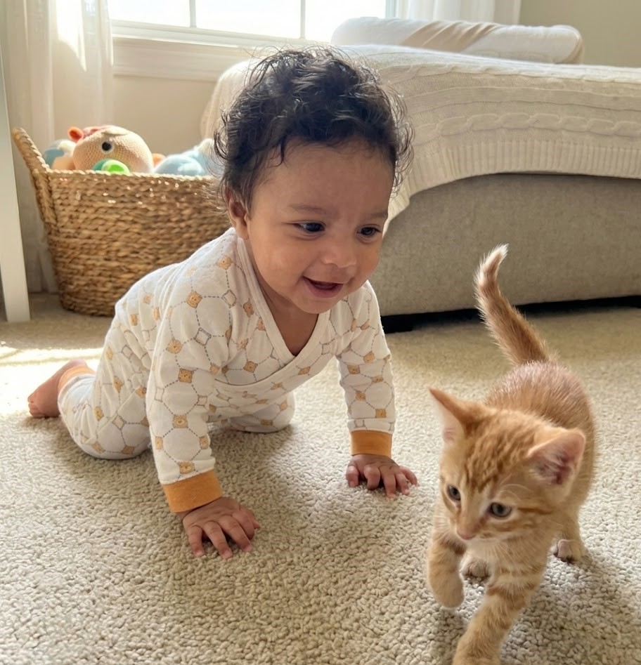 Enterito Osito Geométrico Naranjo – 100% Algodón Natural que Protege su Piel. 3