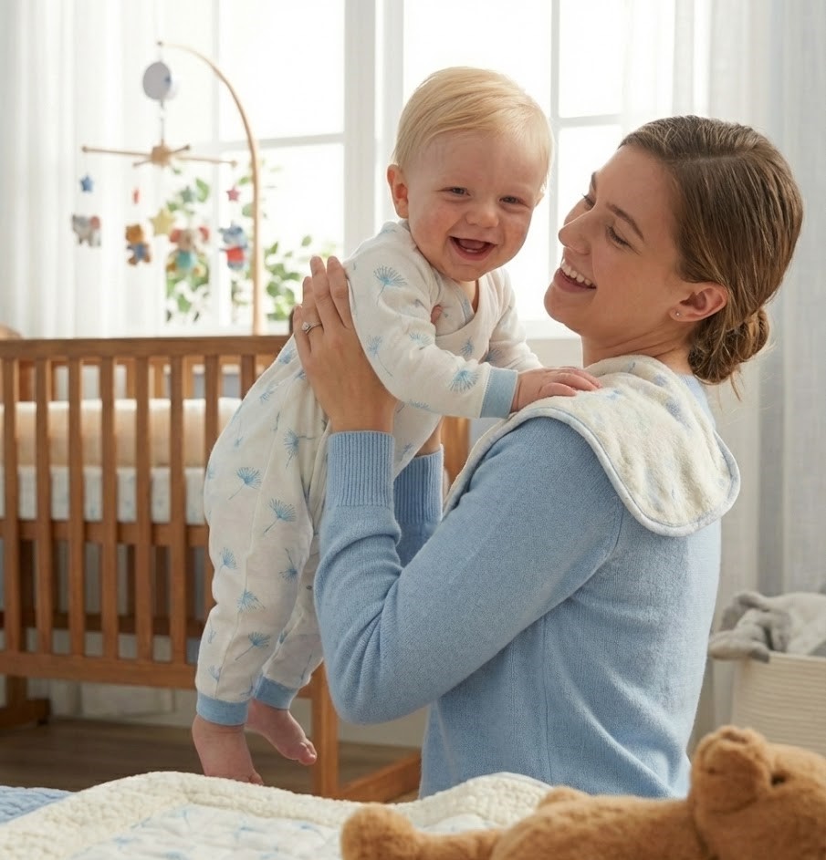 Enterito Pluma Celeste – 100% Algodón Natural para Piel Sensible 3