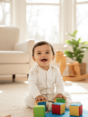 Enterito Hojas Suaves Beige – 100% Algodón Premium para Piel Sensible