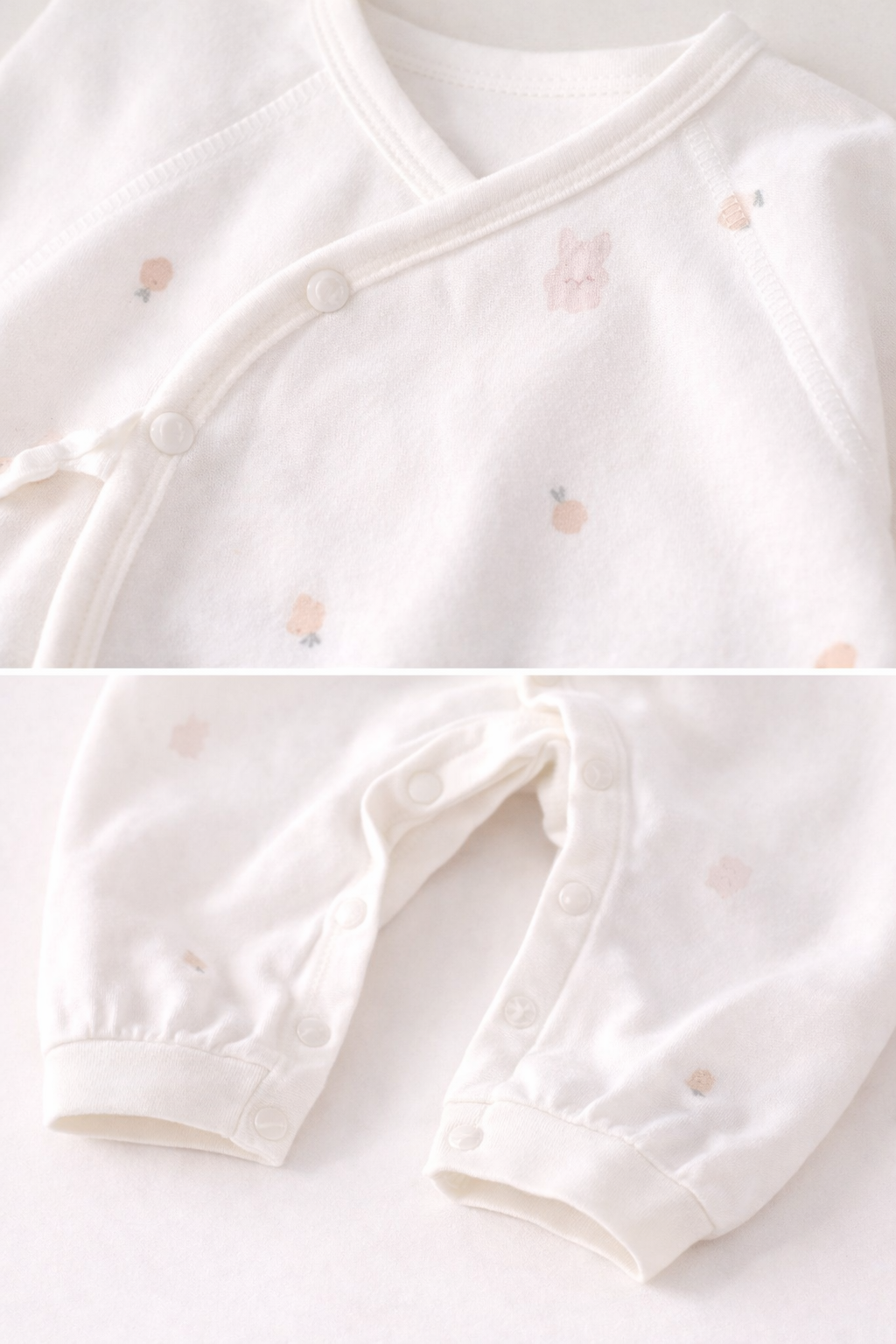 Enterito Osito Clásico Blanco – 100% Algodón Natural para Piel Sensible 5