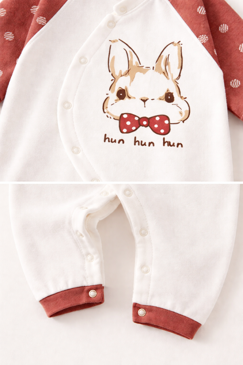 Enterito Conejito Elegante Terracota – 100% Algodón Natural para Piel Sensible 6