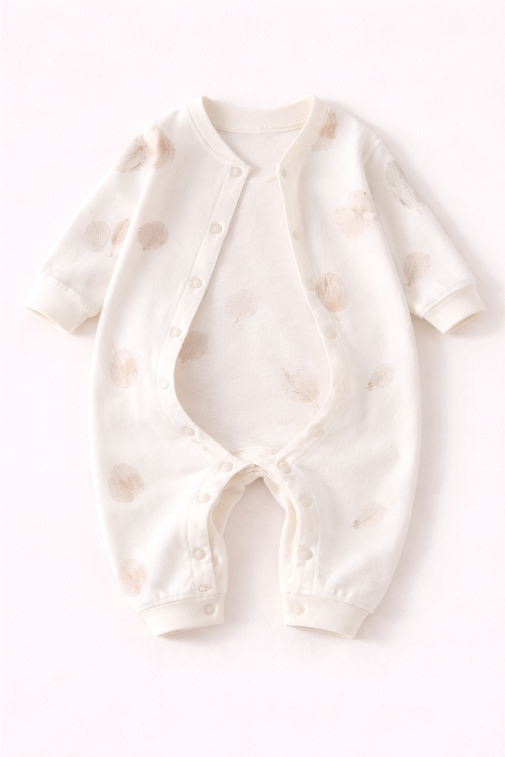 Enterito Hojas Suaves Beige – 100% Algodón Premium para Piel Sensible 6