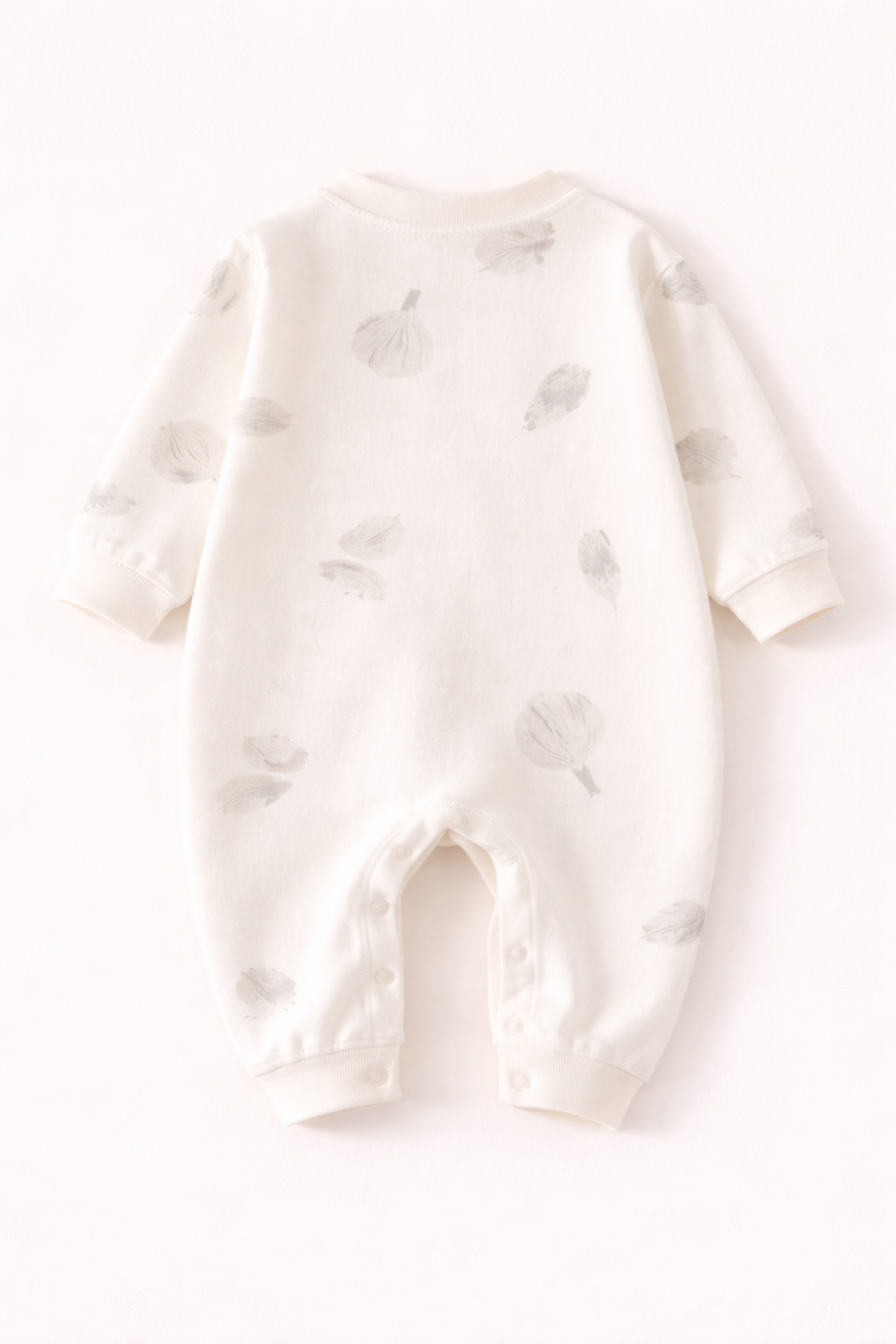 Enterito Hojas Gris Suave – 100% Algodón Premium para Piel Sensible 5