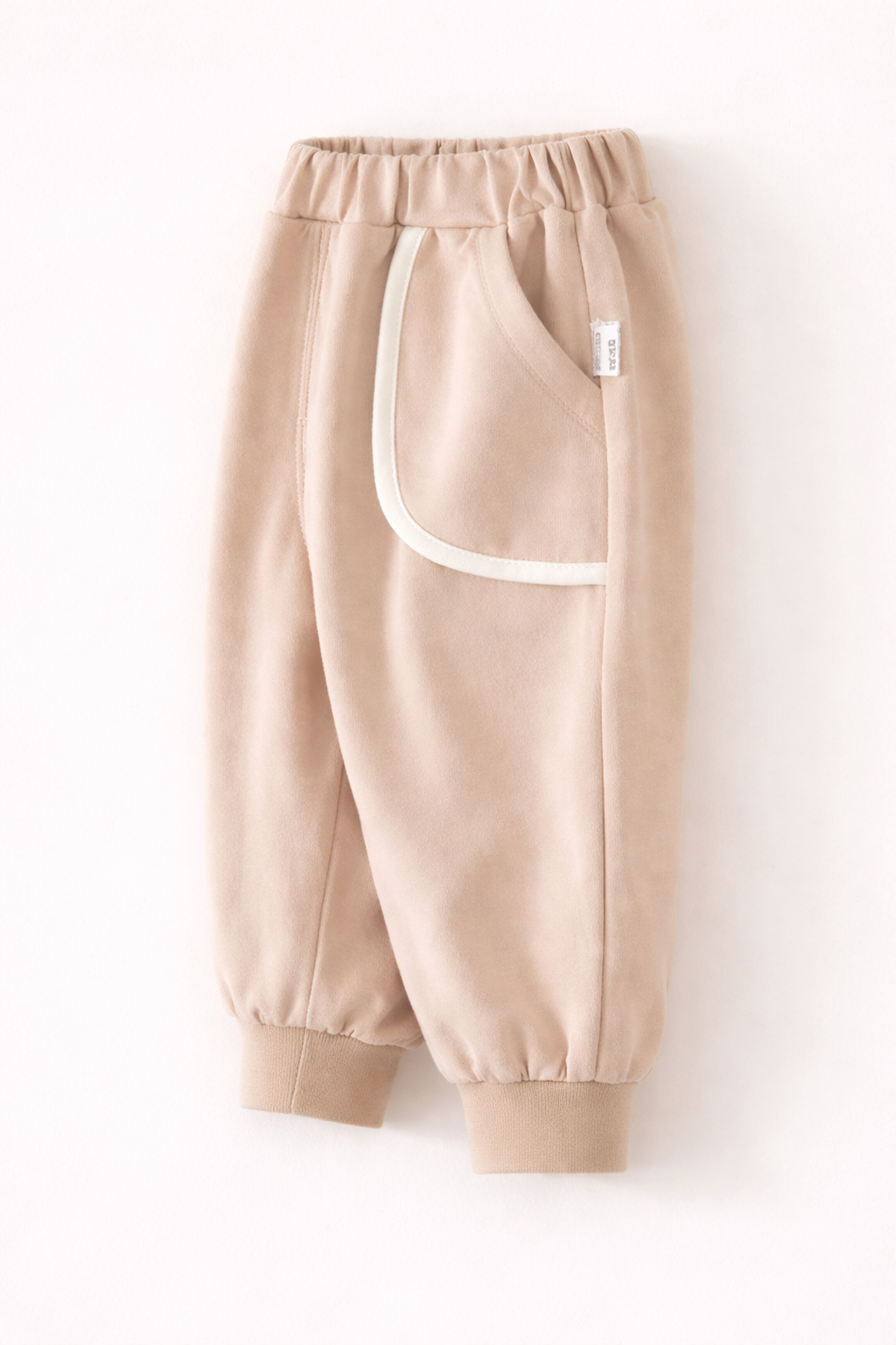 Pantalón Bebé Nube Suave Blanco Crema – 100% Algodón Elasticado que Acompaña Cada Movimiento 5