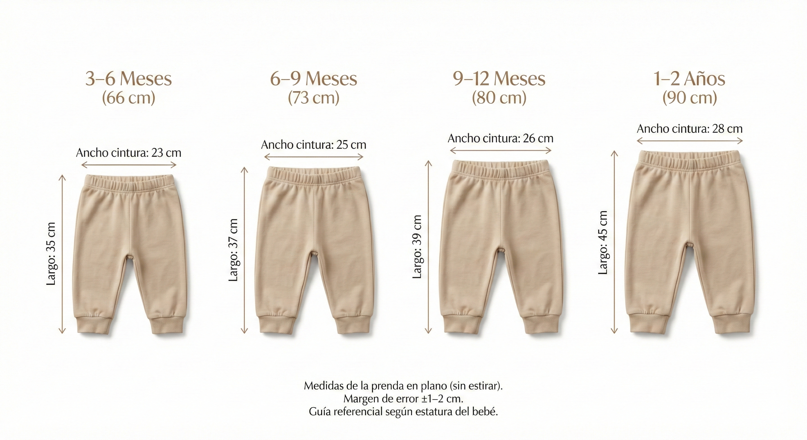 Pantalón Bebé Nube Suave Blanco Crema – 100% Algodón Elasticado que Acompaña Cada Movimiento 8