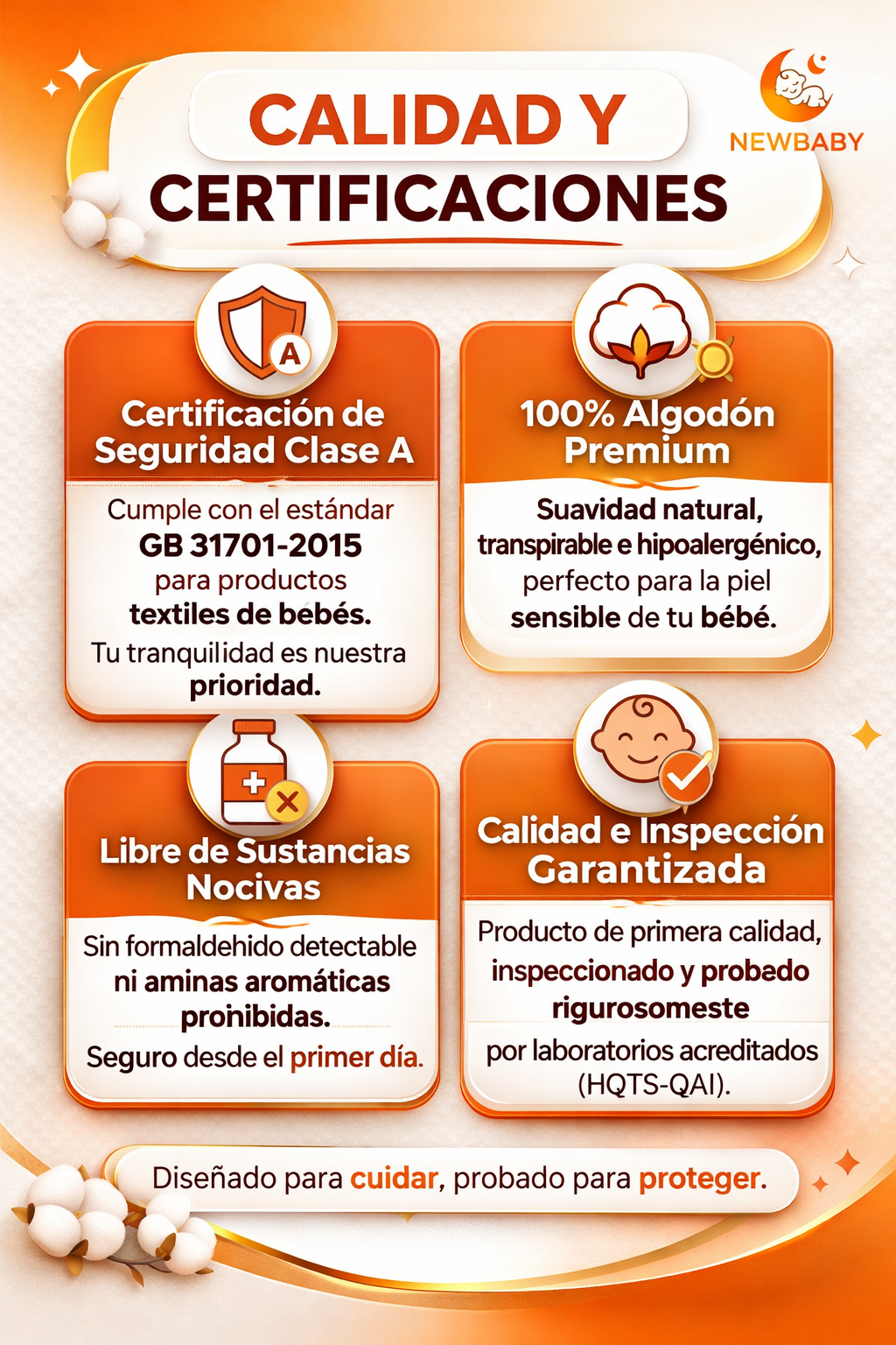 Enterito Copo de Nieve Naranjo – Triple Capa que Abriga con Suavidad y Protección 11