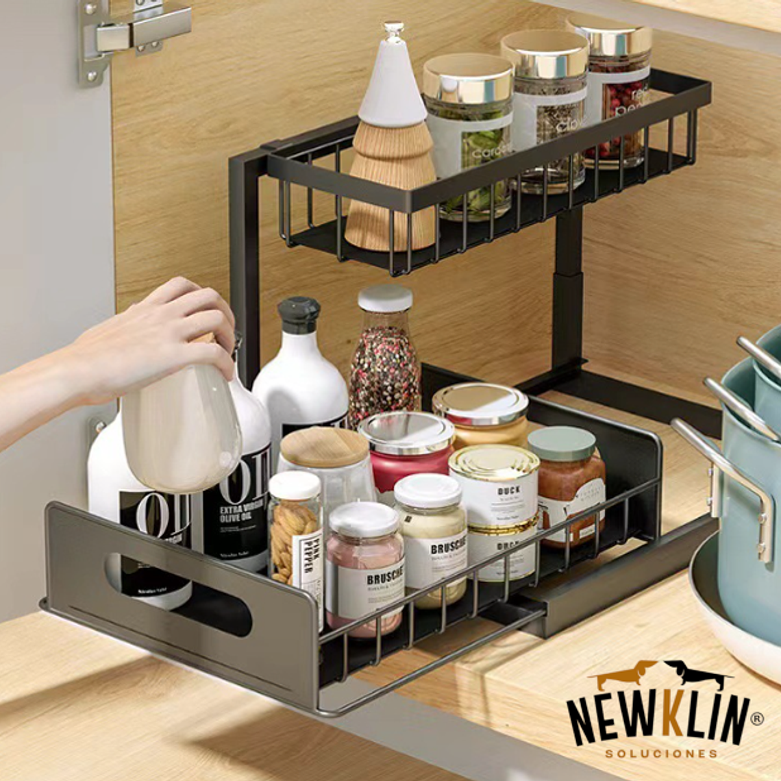 Organizador bajo lava platos negro 1