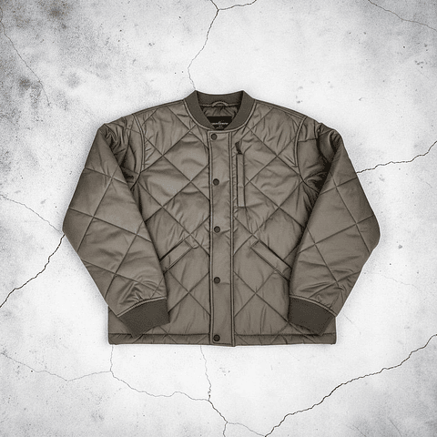 Chaqueta Bomber Quilter verde acolchada Banana Republic