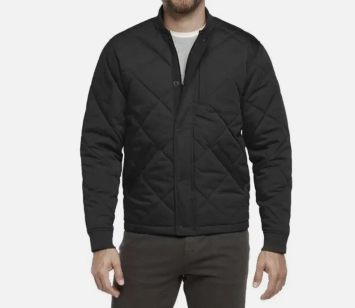 Chaqueta Bomber Quilter verde acolchada Banana Republic 2