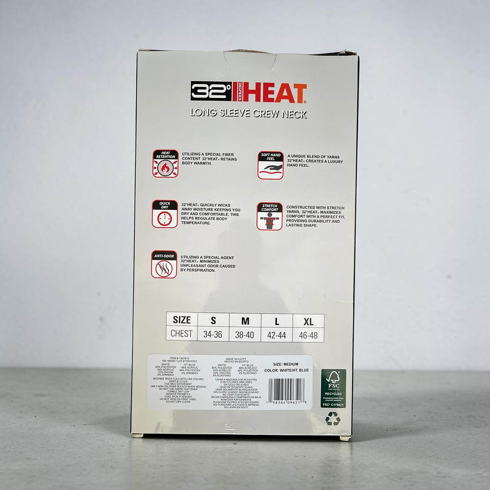 32 DEGREES Heat - Camiseta de manga larga con cuello redondo para hombre, paquete de 2, negro 2