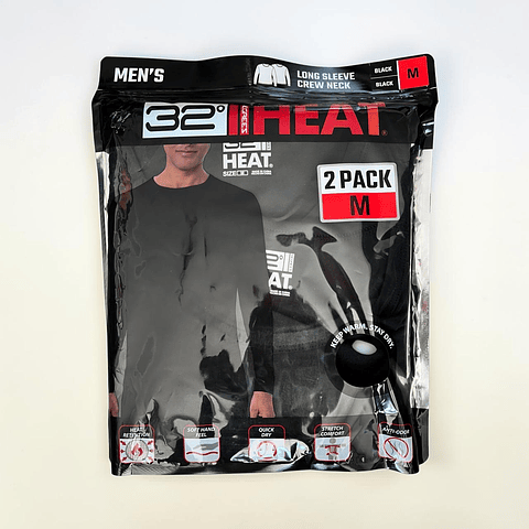 Pack 2 camisetas 32 heat térmico