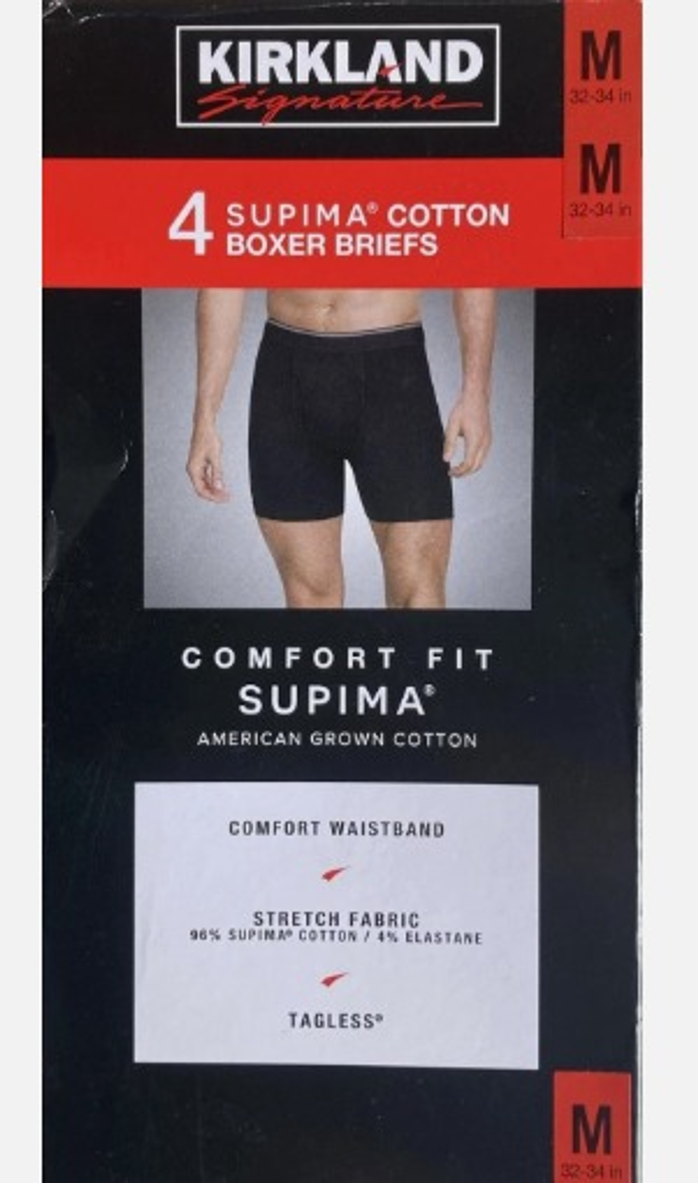 Pack 4 Boxer Kirkland negros 2