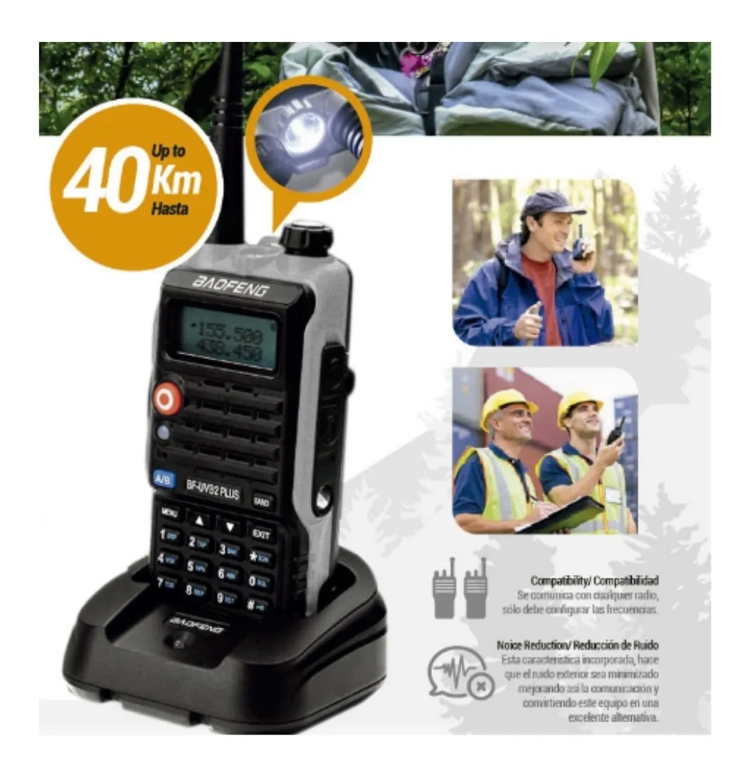 Radio Transmisor Baofeng Fm 40km Sos 42 Canales