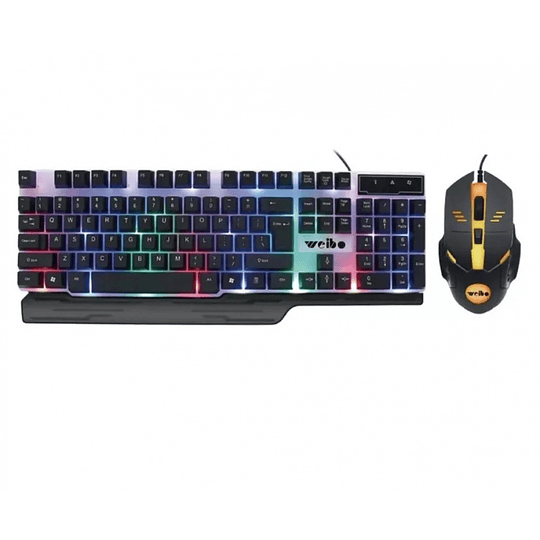 Kit Gaming Rgb Weibo 550 Teclado + Mouse 3200dpi