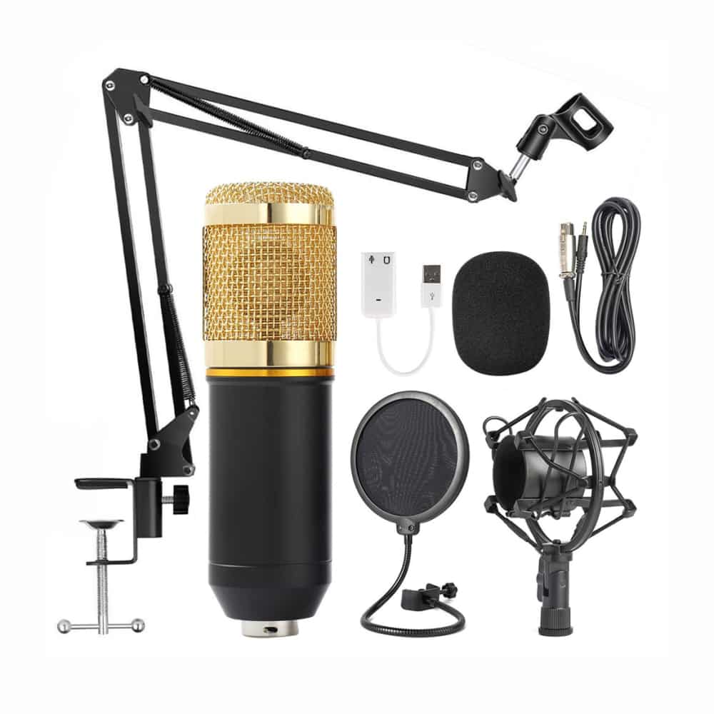Kit home studio | Microfono Estudio Condensador Profesional + Tarjeta Usb