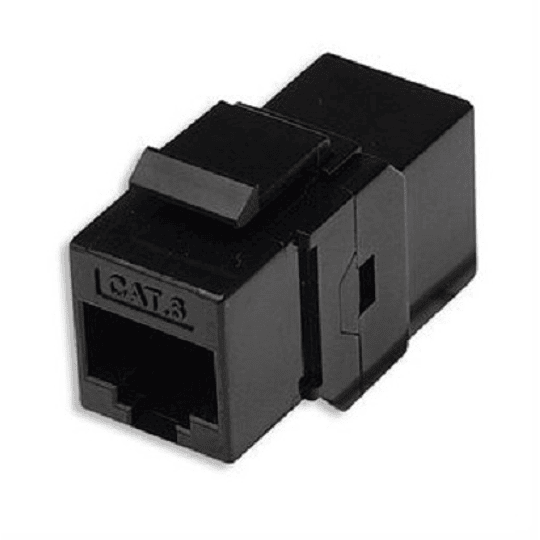 Copla Red RJ45 hembra hembra Cat 6E, color negro