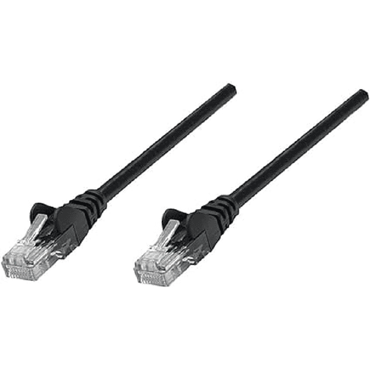 Cable de red, Cat5e, UTP 100 % cobre, RJ45 macho/RJ45 macho, 30 metros, negro