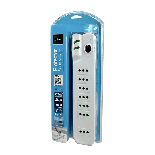 Alargador Protector De Voltaje Certificado 2.1 Metros MLAB - 9303