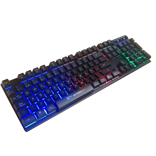 Teclado Gamer 3DFX Speeedy LED RGB 1.4 mts - 9080