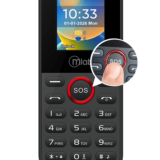 Telefono Senior SOS 4G LTE Dual Sim Card / Mlab 9556