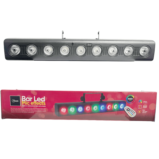 LUZ FIESTA BARRA 9 LED MIC MUSIC RGBW 4 EN 1 MLAB - 9423