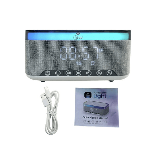 Radio Despertador Ambient Light Alarma Y Sonido / Mlab 9673