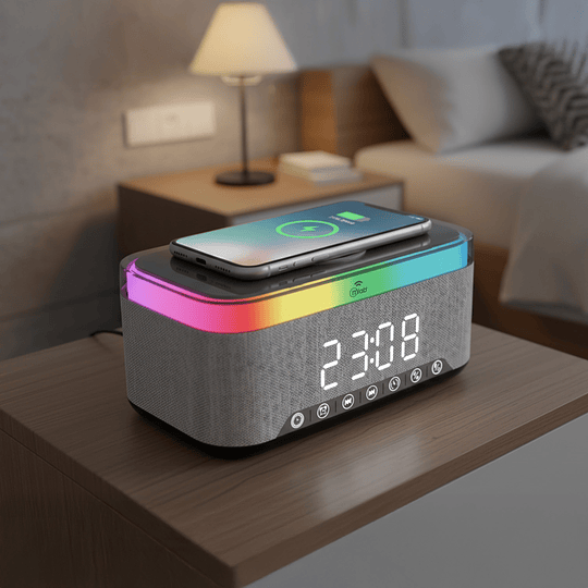 Radio Despertador Ambient Light Alarma Y Sonido / Mlab 9673