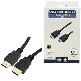 Cable Hdmi A Hdmi 1.8 Mts 4k Ultra Hd / Birlink Br10436