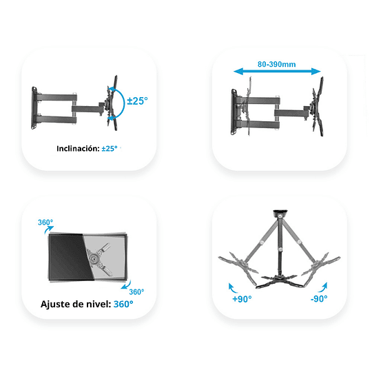 Soporte Para Tv Movible Hasta 43 Pulgadas / Polarland Pfm43