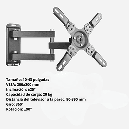 Soporte Para Tv Movible Hasta 43 Pulgadas / Polarland Pfm43