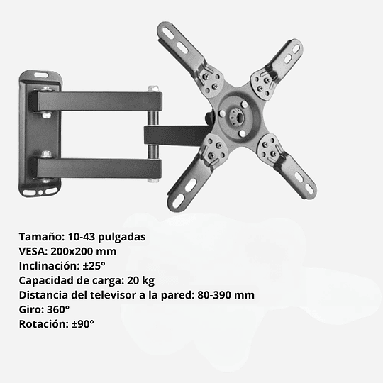 Soporte Para Tv Movible Hasta 43 Pulgadas / Polarland Pfm43