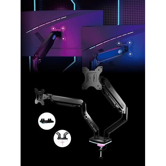 Soporte Para Monitor Dos Pantallas / Polarland Pga9-d