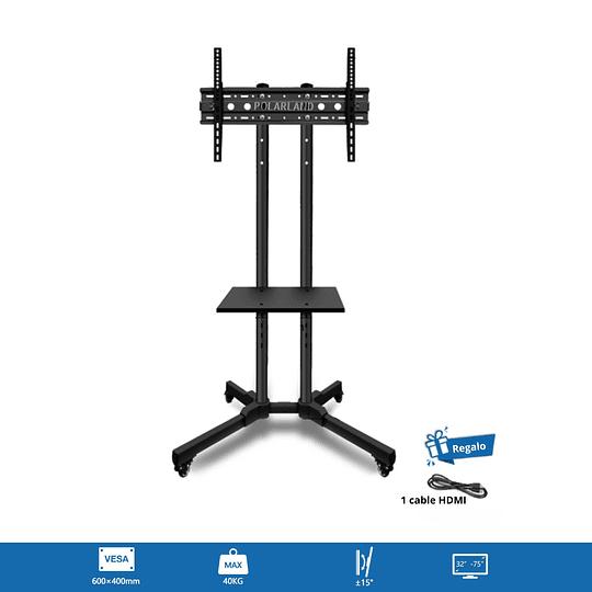 Soporte De Suelo Movil Para Tv 32 - 75 / Polarland Pfs640e