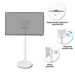 Soporte Para Tv De Piso Movible Minimalista / Polarland PMT50