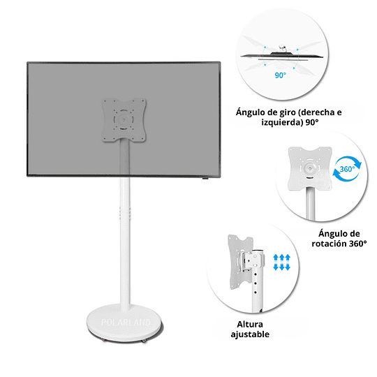 Soporte Para Tv De Piso Movible Minimalista / Polarland PMT50