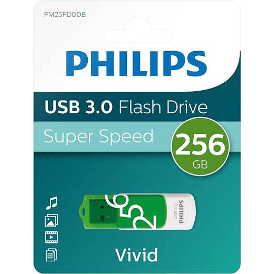 Pendrive 256 Gb Usb 3.0 Fash Drive Super Speed / Philips 9437