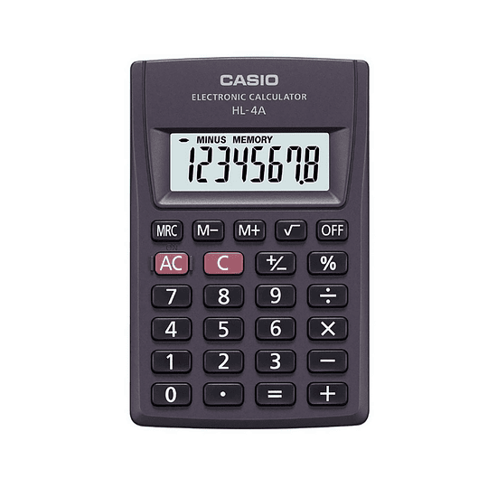 Calculadora Portátil De Bolsillo Hl-4a  8 Dígitos Pequeña / Casio 9991