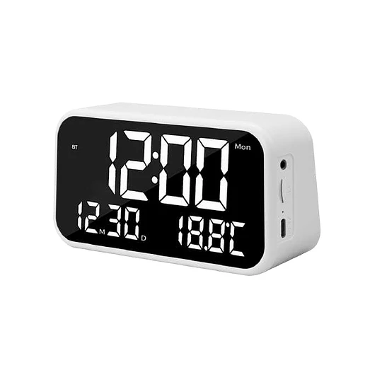 Parlante Radio Despertador Indicador De Clima / Mlab 9685 NEGRO - 9686 BLANCO