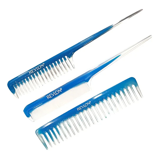 Juego De 3 Peines Asst Color Azul / Revlon 10142 