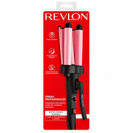 Ondulador Waver Jumbo 3 Barriles Rosa / Revlon 10147