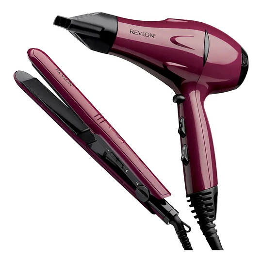 Kit De Viaje Secador + Plancha De Pelo / Revlon 10150 