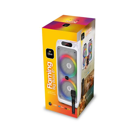 Parlante Bluetooth Flaming Big Bass 8 + Microfono / Mlab 9566 - 9567 