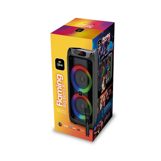 Parlante Bluetooth Flaming Big Bass 8 + Microfono / Mlab 9566 - 9567 