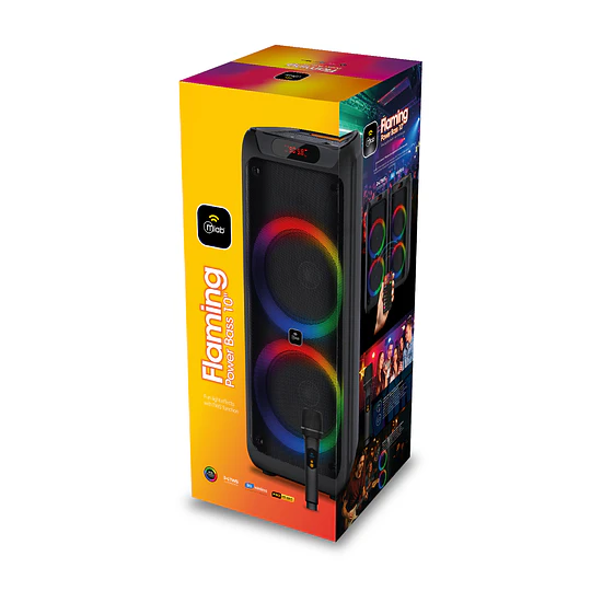 Parlante Flaming Power Bass 10 + Microfono/ Mlab 9568 - 9569