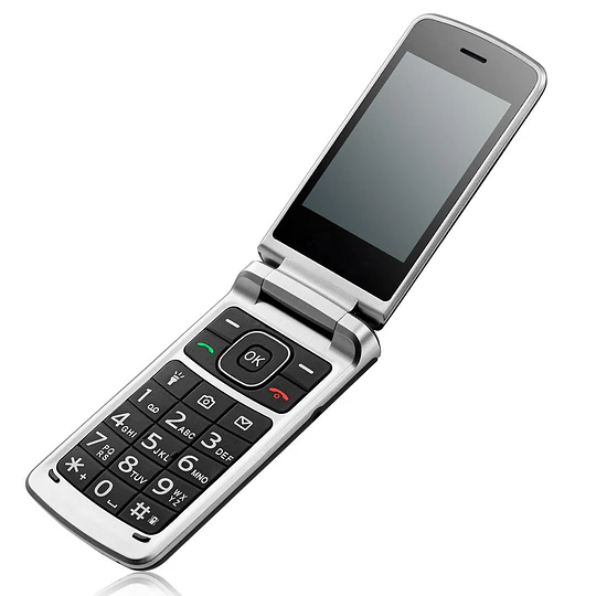 Celular Senior Clamshell Rojo Y Negro / Fujita - Japan 